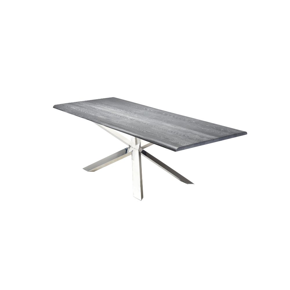 Nuevo HGSR327 COUTURE DINING TABLE in OXIDIZED GREY